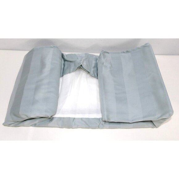 LIVING QUARTERS gray-ish blue KING tailored bed skirt Pima Cotton 410 tread NEW! - Picture 4 of 4
